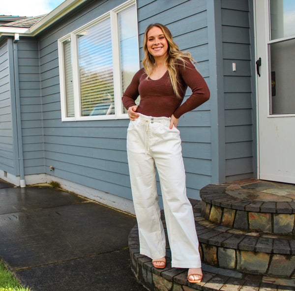 GRAPENT Wide Leg Jeans for Women Stretch High Wasited Elastic Waist Bell Bottom Baggy Y2K Pants