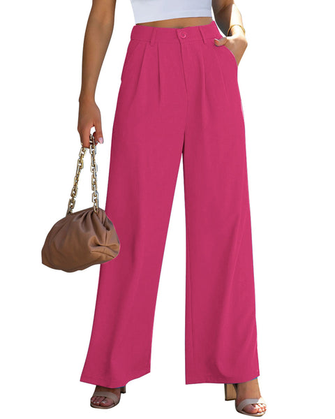 GRAPENT Wide Leg Pants for Women Work Business Casual High Waisted Dress Pants Flowy Trousers Office