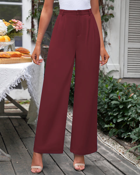 GRAPENT Dress Pants Wide Leg Pants for Women Flare Palestine