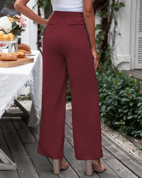 GRAPENT Wide Leg Pants for Women Work Business Casual High Waisted Dress Pants Flowy Trousers Office