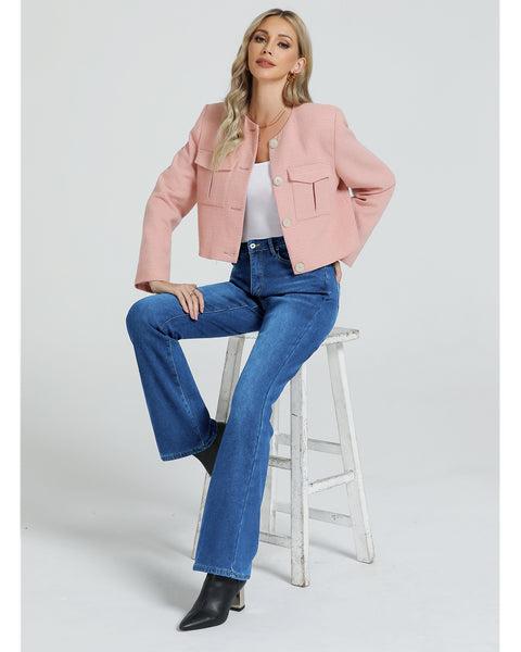 GRAPENT Bootcut Jeans for Women High Waist Stretchy Fleece Lined Pants Flare Jeans Denim Thermal Pants Winter Clothes