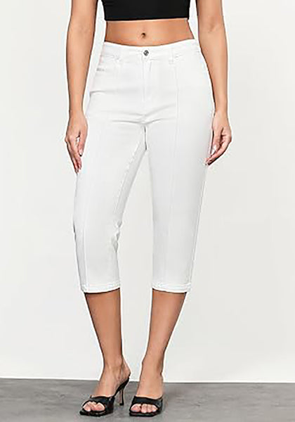 GRAPENT Women's Sculpting Denim Capri Skinny Jean Slim Stretch