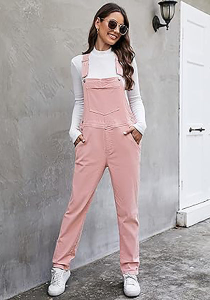 GRAPENT Overalls for Women Loose Fit Jean Denim Bib Jumpsuit Stretch Overall Pants