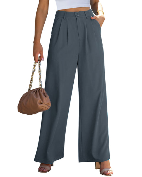 GRAPENT Wide Leg Pants for Women Work Business Casual High Waisted Dress Pants Flowy Trousers Office
