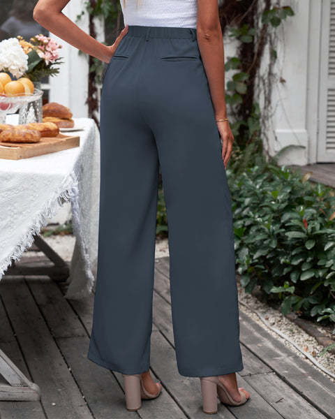 GRAPENT Wide Leg Pants for Women Work Business Casual High Waisted Dress Pants Flowy Trousers Office