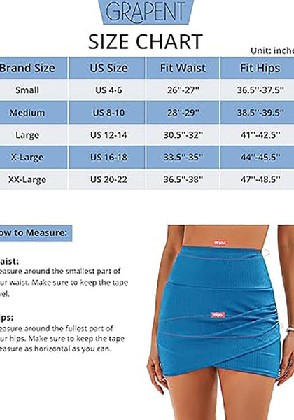 GRAPENT Women's High Waisted Bikini Swim Skirt Bottoms Ruched Ribbed Bathing Suit Skirts Tulip Tankini Swimsuit Bottom