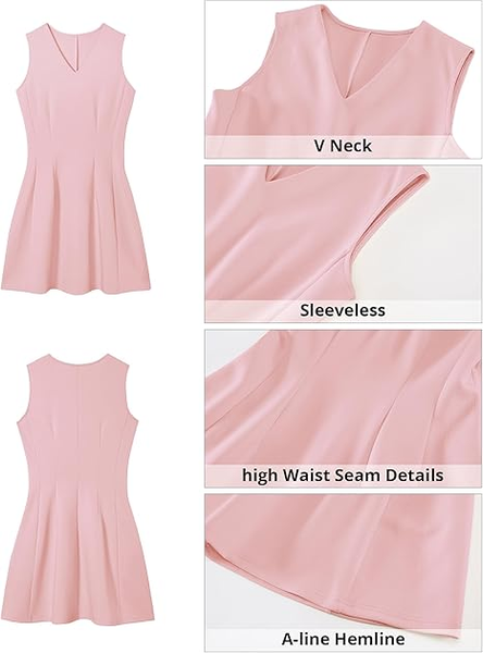 GRAPENT Summer Dresses for Women Elegant Classy Spring A Line Business Casual Work Graduation Cocktail Short Dress 2026