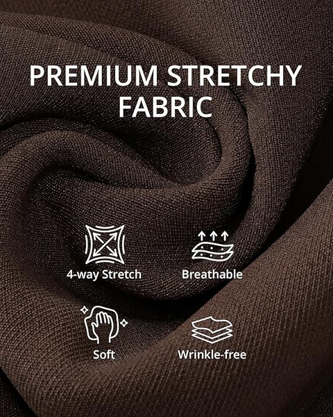 GRAPENT Womens Dress Pants Business Casual Ankle Straight Leg Trousers Elastic Waist Office Work Pants with Pockets