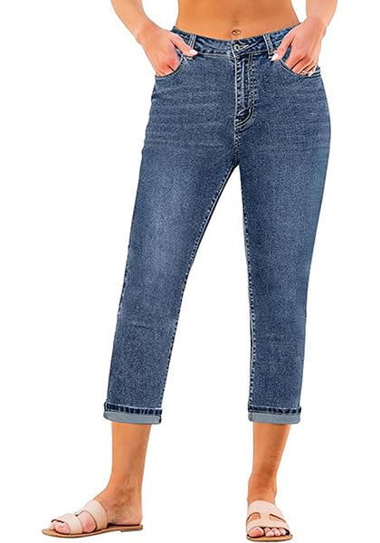 GRAPENT Capris Jeans for Women High Waisted Skinny Stretchy Denim Capri Pants Casual Cropped Jeggings Trousers