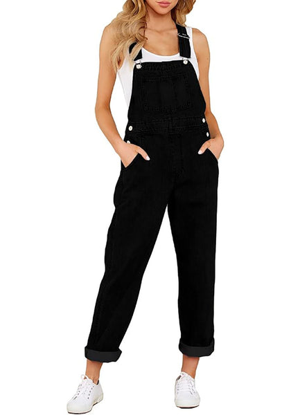 GRAPENT Overalls for Women Loose Fit Jean Denim Bib Jumpsuit Stretch Overall Pants
