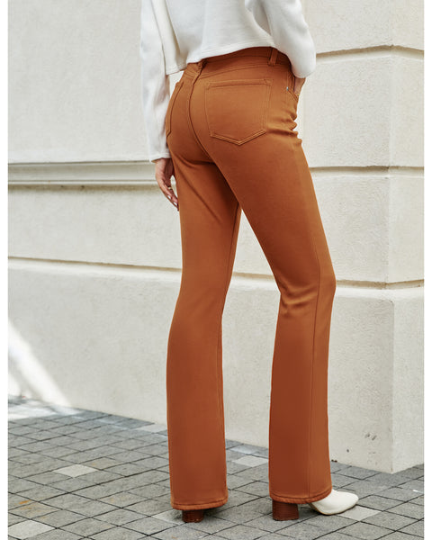 GRAPENT Bootcut Jeans for Women High Waist Stretchy Fleece Lined Pants Flare Jeans Denim Thermal Pants Winter Clothes
