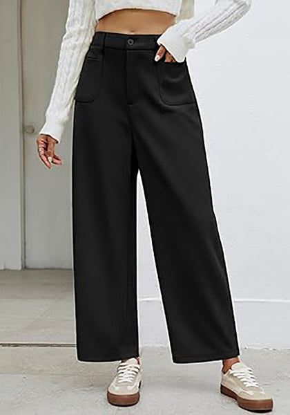 GRAPENT Barrel Pants for Women High Waisted Corduroy Elastic Waist Trendy Loose Casual Fall Trousers Pants with Pockets