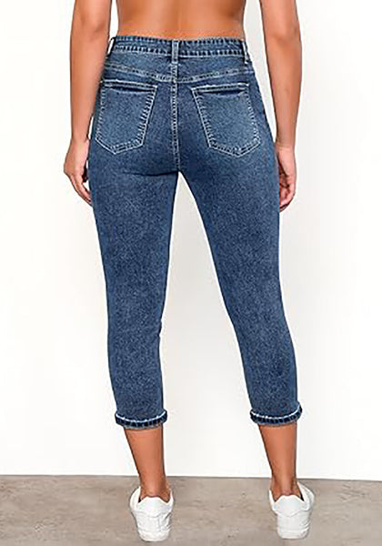 GRAPENT Capris Jeans for Women High Waisted Skinny Stretchy Denim Capri Pants Casual Cropped Jeggings Trousers