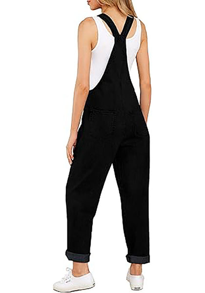 GRAPENT Overalls for Women Loose Fit Jean Denim Bib Jumpsuit Stretch Overall Pants
