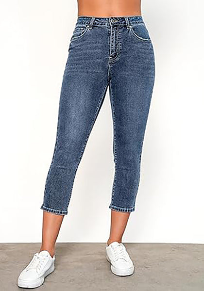 GRAPENT Capris Jeans for Women High Waisted Skinny Stretchy Denim Capri Pants Casual Cropped Jeggings Trousers