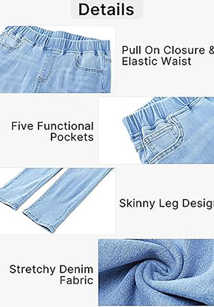 GRAPENT Pull On Jeans for Women High Waisted Skinny Capri Pants Trendy Stretch Denim Cropped Jeans Crop Jeggings Capris
