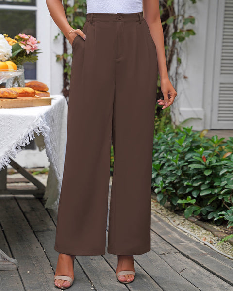 GRAPENT Wide Leg Pants for Women Work Business Casual High Waisted Dress Pants Flowy Trousers Office