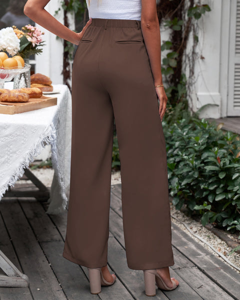 GRAPENT Wide Leg Pants for Women Work Business Casual High Waisted Dress Pants Flowy Trousers Office