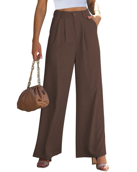 GRAPENT Wide Leg Pants for Women Work Business Casual High Waisted Dress Pants Flowy Trousers Office