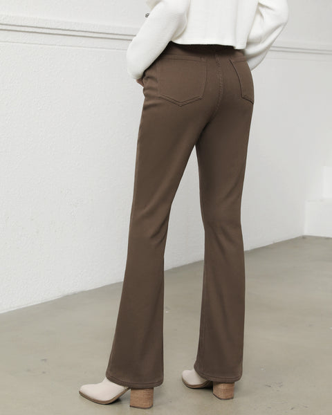 GRAPENT Bootcut Jeans for Women High Waist Stretchy Fleece Lined Pants Flare Jeans Denim Thermal Pants Winter Clothes