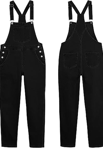 GRAPENT Overalls for Women Loose Fit Jean Denim Bib Jumpsuit Stretch Overall Pants