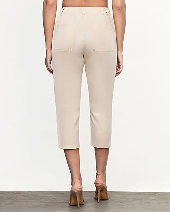 Grapent Women's Capri Straight Lounge Pants Outdoor Breathable Cotton Durable Regular Cropped Trousers