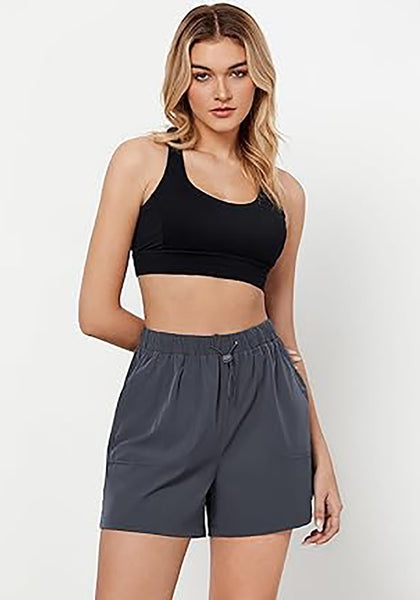 GRAPENT Athletic Shorts for Women High Waisted Casual Exercise Hiking Quick Dry Sports Gym Running Shorts with Pockets