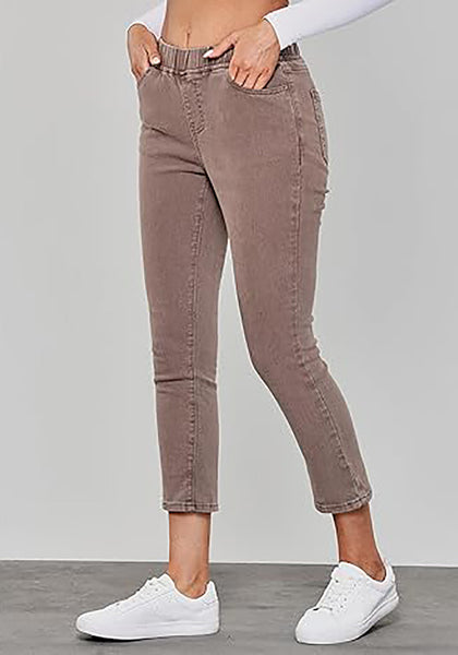 GRAPENT Pull On Jeans for Women High Waisted Skinny Capri Pants Trendy Stretch Denim Cropped Jeans Crop Jeggings Capris