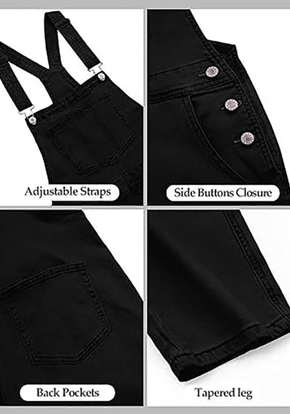 GRAPENT Overalls for Women Loose Fit Jean Denim Bib Jumpsuit Stretch Overall Pants