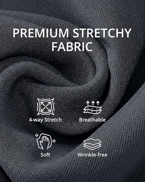 GRAPENT Womens Dress Pants Business Casual Ankle Straight Leg Trousers Elastic Waist Office Work Pants with Pockets