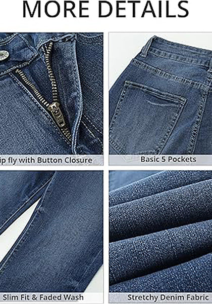 GRAPENT Capris Jeans for Women High Waisted Skinny Stretchy Denim Capri Pants Casual Cropped Jeggings Trousers