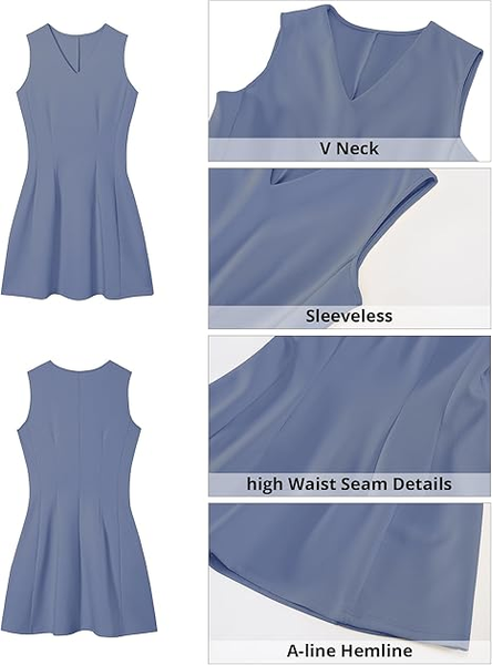 GRAPENT Summer Dresses for Women Elegant Classy Spring A Line Business Casual Work Graduation Cocktail Short Dress 2026