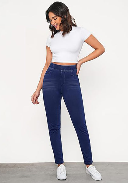 GRAPENT Skinny Jeans for Women Trendy High Waisted Pull On Elastic Waist Soft Stretchy Denim Pants Sweatpant Jeggings