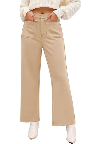 GRAPENT Women's High Waisted Wide Leg Knit Lounge Pant with Pockets