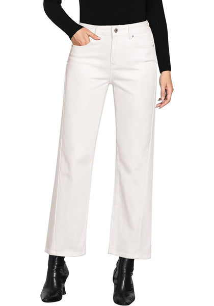 GRAPENT Straight Leg Jeans for Women High Waisted Trendy Ankle Length Forward Seams Stretchy Denim Pants Baggy Jeans