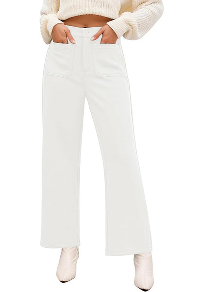 GRAPENT Women's High Waisted Wide Leg Knit Lounge Pant with Pockets