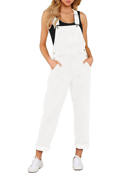 GRAPENT Overalls for Women Loose Fit Jean Denim Bib Jumpsuit Stretch Overall Pants