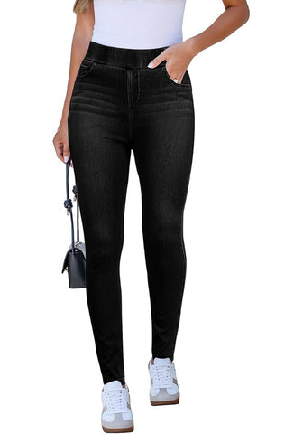 GRAPENT Women Stretch Pull On Knit Jegging High Waist Tall Skinny Jeans Trousers for All Seasons