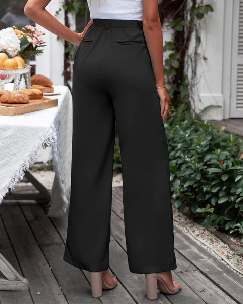 GRAPENT Wide Leg Pants for Women Work Business Casual High Waisted Dress Pants Flowy Trousers Office