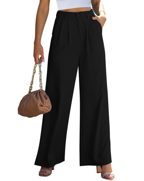 GRAPENT Wide Leg Pants for Women Work Business Casual High Waisted Dress Pants Flowy Trousers Office