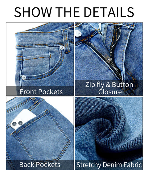 GRAPENT Skinny Jeans for Women High Waist Stretchy Classic High Rise Slimming Jeggings Denim Trousers Pants