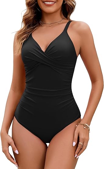 GRAPENT StrapCore One Piece Swimsuit Women Padded Twist Knot Bathing Suits Beach Modest Swimming Suits