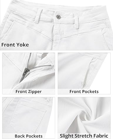 Grapent Women's Cowboy Jean Wide Leg Ankle Vintage Denim Pant Sculpting