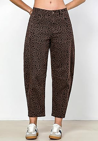 GRAPENT Barrel Jeans for Women Trendy High Waisted Wide Leg Baggy Cropped Relax Fit Stretch Denim Trouser Ankle Pants