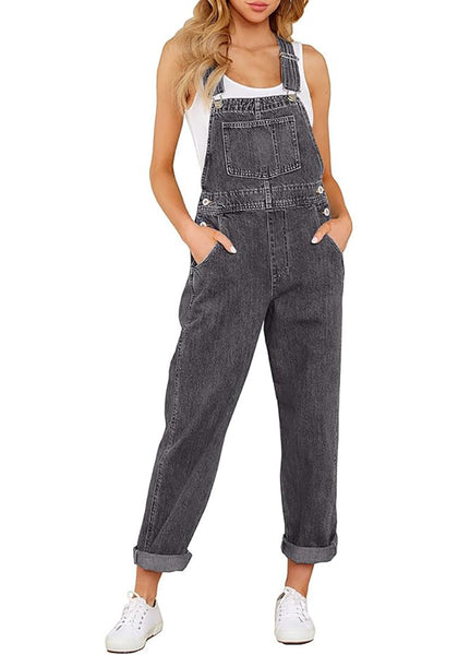 GRAPENT Overalls for Women Loose Fit Jean Denim Bib Jumpsuit Stretch Overall Pants