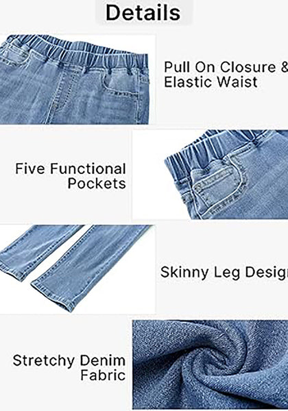 GRAPENT Pull On Jeans for Women High Waisted Skinny Capri Pants Trendy Stretch Denim Cropped Jeans Crop Jeggings Capris