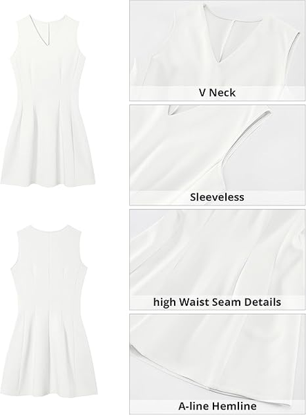 GRAPENT Summer Dresses for Women Elegant Classy Spring A Line Business Casual Work Graduation Cocktail Short Dress 2026
