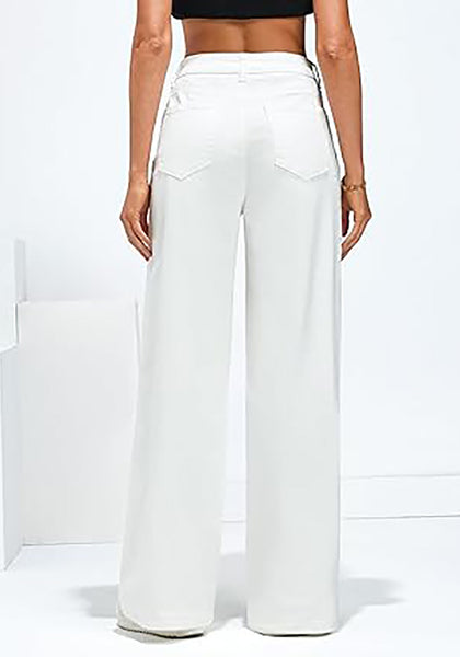 GRAPENT Wide Leg Jeans for Women Trendy High Waisted Stretchy Denim Pants 90s Baggy Jeans Trouser Jeans with Pockets