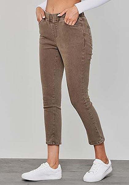 GRAPENT Pull On Jeans for Women High Waisted Skinny Capri Pants Trendy Stretch Denim Cropped Jeans Crop Jeggings Capris