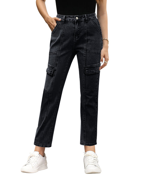 GRAPENT 2023 Jeans for Women Fashion Cargo Pants High Waisted